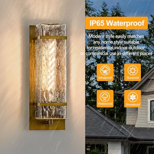 Outdoor Wall Sconce,Vintage Waterproof Exterior Lighting Fixtures - Image 5