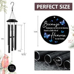 Personalized Butterfly Memorial Wind Chimes for Loss of Mother - Image 2
