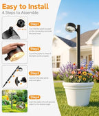 ELECLINK 8 Pack Solar Pathway Lights Outdoor, Adjustable Solar Powered Garden Lights with Bigger LED Lens, Auto On/Off Outdoor Waterproof Solar Lights for Yard Patio Lawn Sidewalk Walkway Driveway - Image 7