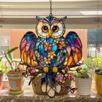 Colorful Owl Acrylic Suncatcher - Image 4