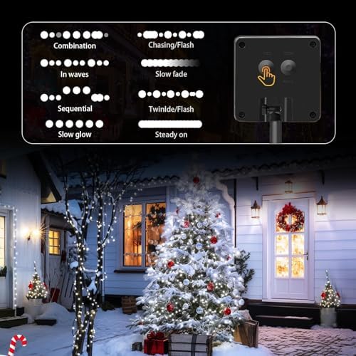 SyouHome Solar String Lights Outdoor, 4 Pack 400 LED Solar Christmas Lights - Image 5