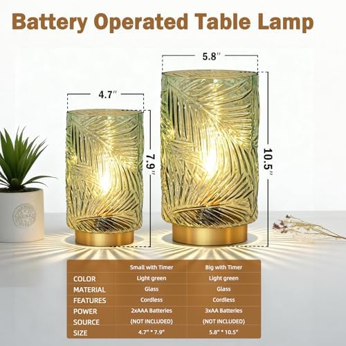 MJ PREMIER Battery Operated Lamp with Timer, Cordless Table Lamp Decorative - Image 4