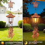 Large Solar Turtle Wind Chimes, Gifts for Women Mom Grandma Wife Sister Daughter Neighbor, Classic Bronze Wind Chimes with Wind Catcher, Solar Decor Lights for Outdoor Garden Patio Yard Porch Window - Image 3