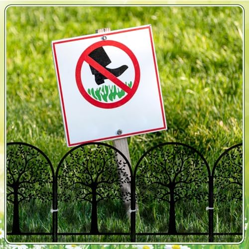 Yaocom 6 Pack Tree of Life Garden Fence 16.5" H x 11.8" W Metal Border - Image 5