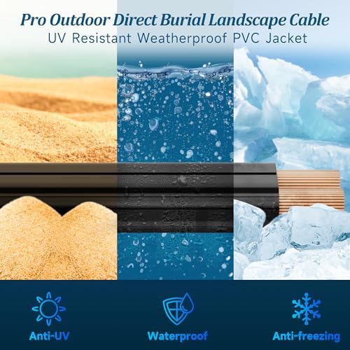 14 Gauge 2 Conductor Wire 250FT OFC, Outdoor 14/2 Landscape Electrical Wire - Image 5
