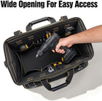 20 Inch Heavy Duty Tool Bag, 16-Pocket Tool Box Organizer, Green - Image 6