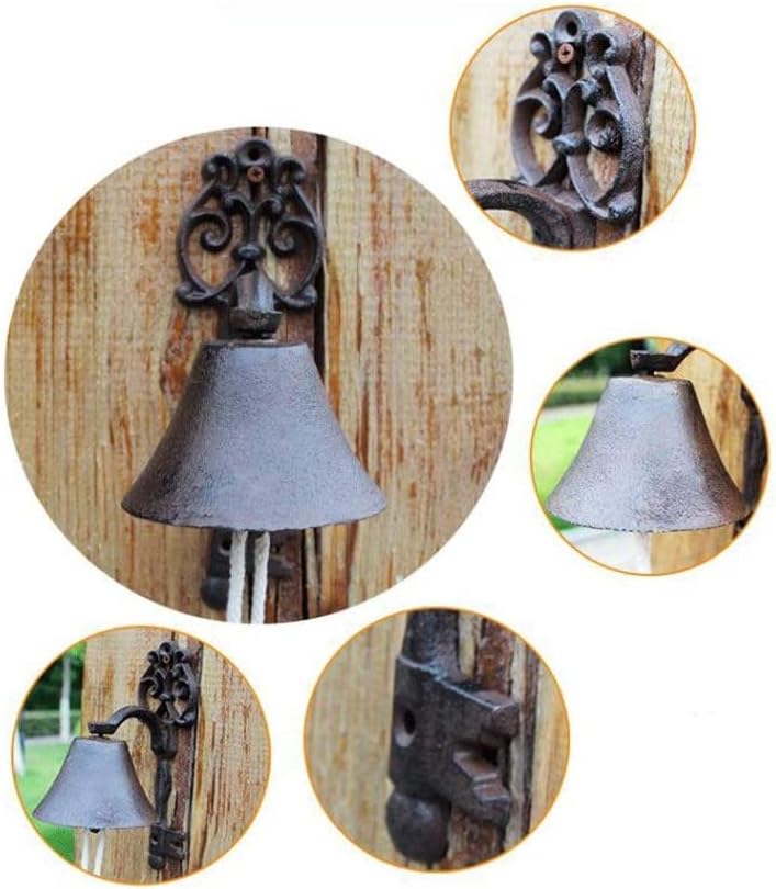 Cast Iron Door Bell, Cast Iron Dinner Bell, Classic Dinner Bell Wind Chime Hanging Perfect for Wall Decor - Image 4