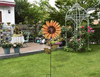 Flower Garden Stakes Metal Spring Yard Sign Decorative Sunflower Plant Stake Lawn Art Patio Decor Pathway Ornaments Indoor Outdoor Decoration (36" Hx2) - Image 4