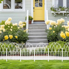 Garden Fence Panels - 17 in(H) x 10.56ft(L) White Metal Fence No Dig Decorative Fence with Stakes Animal Barrier Fence for Dogs, Flower Bed Edging Wire Border for Yard, Patio, Outdoor Decor - Image 3