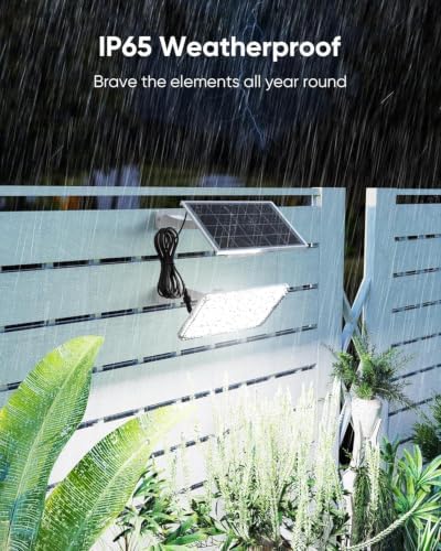 JACKYLED 1000 Lumen 299 LED Solar Dusk to Dawn Light Outdoor White 2 Pack - Image 6