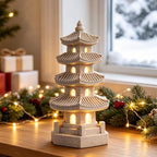Solar Pagoda Garden Statue LED Zen Decor for Outdoor Yard - Image 5