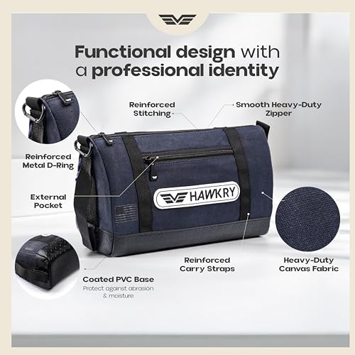 HAWKRY Heavy Duty Canvas Tool Bag Set of 2 – Waterproof Canvas Zipper Pouch, Garden Tool Bag, Construction Bags Heavy Duty, Small Zipper Pouch, Motorcycle Tool, Multipurpose Fishing Bag - Image 3