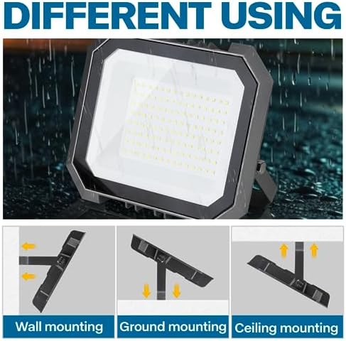 Leddictive 2 Pack 100W LED Flood Lights Outdoor, 3CCT Outside Work Light - Image 4