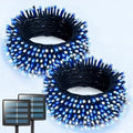JMEXSUSS 2 Pack Solar Christmas Lights, Total 400 LED 151FT, White and Blue by JMEXSUSS
