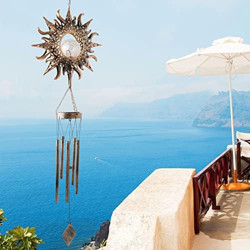 Sun Wind Chimes, Outdoor Solar Wind Chimes, Mothers Gifts, Gifts for Mom, Women, Grandma, Garden Courtyard Lawn Decoration, Thanksgiving Gift, Mother's Day Wind Chime Gift - Image 5