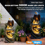Bald Eagle Outdoor Fountain, 40.5" H Large Cascading Waterfall Feature - Image 4