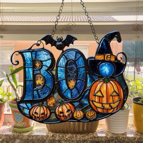 Funny Boo Halloween Acrylic Suncatcher - Image 4