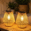 Solar Lanterns,MZAIHOUPAI Solar Outdoor Lantern Hanging Solar Lights Outdoor Waterproof Boho Patio Decor Table Lamps for Outside Porch Tree Gazebo Decorations Garden Gift for Mom 2 Pack by SolarGardenDecorativeFamily