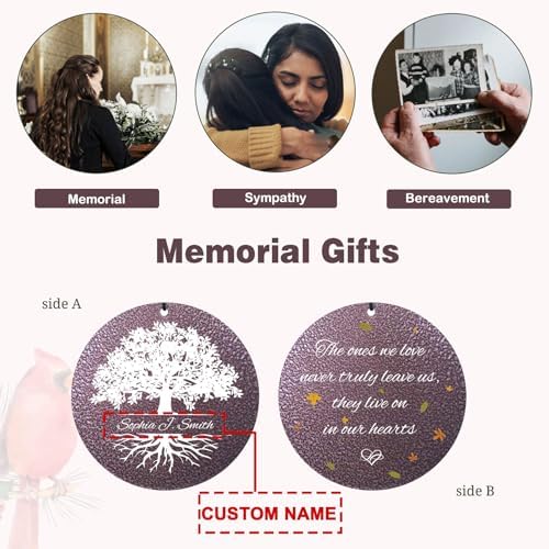 ASTARIN Memorial Wind Chimes Personalized, Sympathy Gifts for Loss of Loved One Mother Father, in Memory of Loved One Bereavement Gift for Condolence, Deep Tone Windchime - Image 5