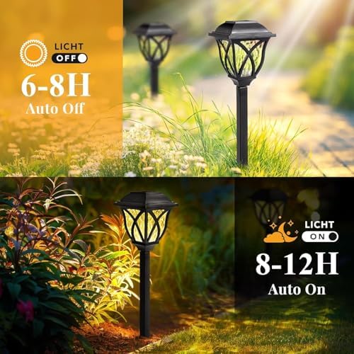 6 Pack Solar Lights (Solar Lights Outdoor Garden Warm White) - Image 3