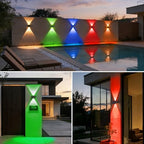 Solar Fence Lights Outdoor, 10 Pack Up and Down Wall Lights, White & RGB - Image 6