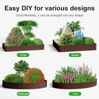 Land Guard Corrugated Garden Edging Border, 12" x 50' Landscape Paver Edging, Tall Landscape Edging, Fence for Garden, Flower Bed, Lawn and Landscape Edging (Brown) - Image 5