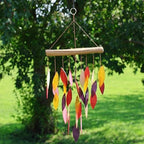 Blue Handworks Fiesta Waterfall Glass Wind Chime - Image 6