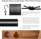 Bursvik 60" Deep Tone Wind Chimes - 5 Metal Tubes Rhombus Garden Patio Gift - Image 6