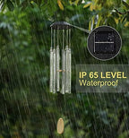 Solar Wind Chimes for Outside, DesGully 6 LED Tubes Color Changing Outdoor Clearance Unique Garden Decor Colorful Patio, Gifts for Her/Him (37" Long) - Image 4