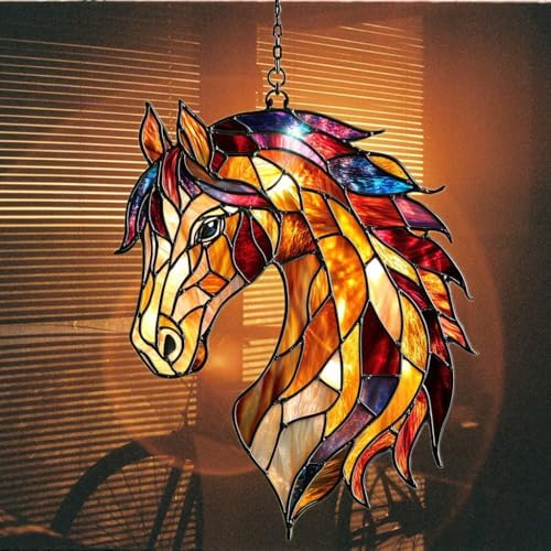 Radiant Horse Mosaic Effect Acrylic Suncatcher - Image 7