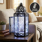 Vela Lanterns Decorative Indoor Fairy Light Candle Holder, Clear, L - Image 5