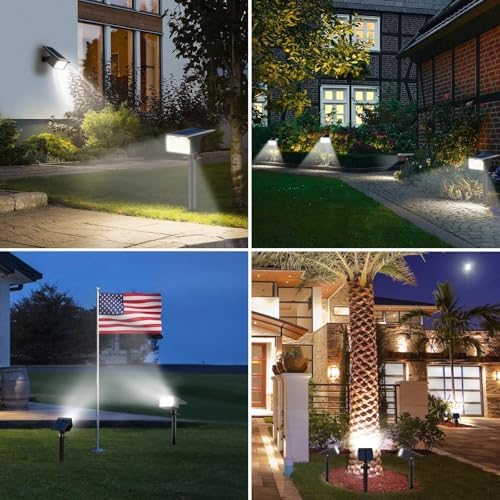 nipify 6 Pack 62 LED Solar Spot Lights Outdoor Motion Sensor with 3 Modes - Image 5