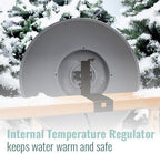 Wild Bird Lover's Heated Bird Bath w/Deck Rail Brackets, 20" - Image 4
