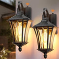 YSN 16" Dusk to Dawn Outdoor Light Fixture Wall Mount, Black, 2 Packs by OutdoorLighting