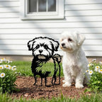 Dog Metal Garden Stake - Weatherproof Dog Silhouette Yard Art, Decorative Outdoor Sign for Lawn & Patio, Heartfelt Gift for Maltipoo Lovers(Jump,14") - Image 2