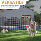 18 Panels Decorative Garden Fence, 33in (H) x 45.16 (L) No Dig Dog Fences Outdoor for Yard, Rustproof Tall Fencing Panel, Animal Barrier Suitable for Yard Border, Patio, and Temporary Camping Use - Image 5