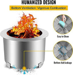21.5-28.5" Smokeless Outdoor Fire Pit Stove Wood Campfire Grill for Outside Stainless Steel,Silver,21.5 Inch - Image 5