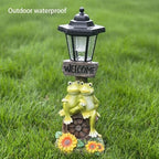 Solar Frog Garden Decor,Frog Solar Lights Outdoor Garden Statue - Image 5