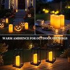 Solar Candles Outdoor, 6 Pack Flameless Pillar Candles, 3" x 6" - Image 5