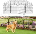 COLRASN 15 Panels No Dig Decorative Garden Dog Fence Outdoor for Yard, 33in(H) x 36.25ft(W) with Latch Tall Animal Barrier Fenceing Panels, Rustproof Ground Stakes Temporary Wire Screen for Patio by COLRASN