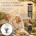 Cardinal Memorial Wind Chimes 36'' for Outside, Sympathy Gift with Mute Option, Cardinal Gifts for Loss of Loved One, Memory of Mom Dad Husband, Remembrance Gift for Mother Garden Porch Patio - Image 5