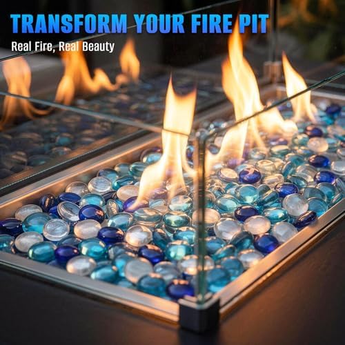 Mr. Fireglass 10lbs 1/2" Reflective Blended Fire Glass Beads for Firepit - Image 6