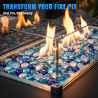 Mr. Fireglass 10lbs 1/2" Reflective Blended Fire Glass Beads for Firepit - Image 6