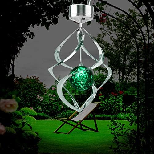 HEEPDD Mobile Hanging Windbell, Solar Powered Color Changing Light LED Wind Lamp for Garden Patio Outdoor Decoration Outdoor Lighting - Image 2