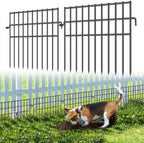 37ft (L) X 13in (H) Garden Animal Barrier Fence, 26 Pack No Dig Dog Fence Border, 1.44in Gap Decorative Fences, Rustproof Metal Wire Garden Border Fence for Dog, Rabbits Ground Stakes by Unknown