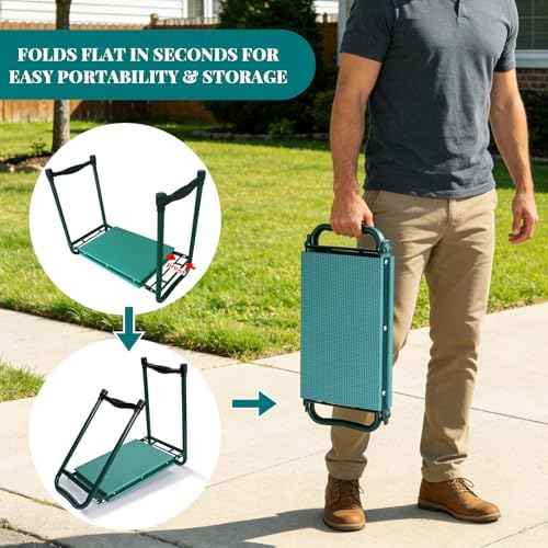 Garden Kneeler and Seat Gift for Women, Men, Seniors, Mom, Dad - Image 3