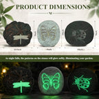3 Pcs Glow in The Dark Stepping Stones for Garden - Image 2