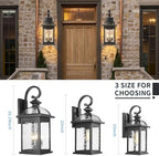 Darkaway Outdoor Lights Fixtures Wall Mount, Extra Large 26inch Outdoor Wall Sconce Lights with Water Ripple Glass for House Front Porch Patio Garage E12 Bulb Base - Image 5