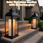 Wondise Large Solar Candles Outdoor Waterproof 5"x12", Dusk to Dawn - Image 4