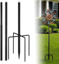 Heavy Duty Wind Spinner Replacement Pole, 48"/72" Adjustable, 5-Prong Base by Unknown